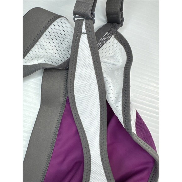 Syrokan Ultra Sports Bra Wireless High Impact Workout Purple White Gray Size 42E - Picture 9 of 9
